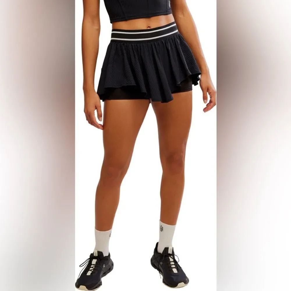 Free People FP Movement Sultry Skort NEW with tags Size XL Black OB2109689